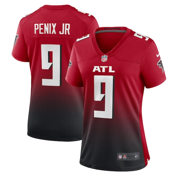 Michael Penix Jr. Atlanta Falcons Nike Women's Alternate Game Jersey - Red/Black - Image 2