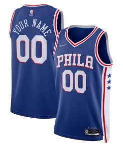 Philadelphia 76ers Nike 2021/22 Diamond Swingman Custom Jersey - Icon Edition - Royal