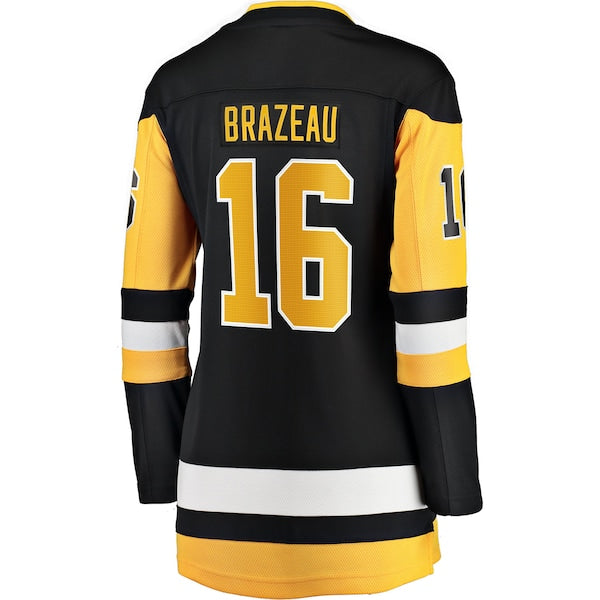 Justin Brazeau Pittsburgh Penguins Women's Home Breakaway Jersey - Black - Image 3
