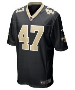 Alternative view of Terrell Lewis New Orleans Saints Nike  Game Jersey -  Black