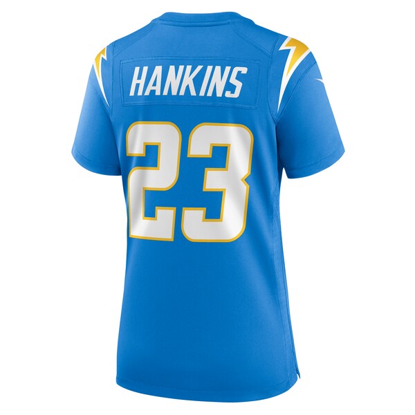 Matt Hankins Los Angeles Chargers Nike Women's Team Game Jersey - Powder Blue - Image 2