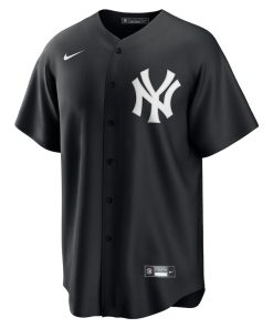 Alternative view of Men's New York Yankees Aaron Judge Nike Black Official Replica Player Jersey
