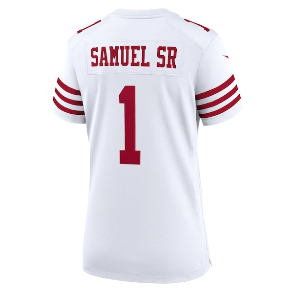 Deebo Samuel Sr San Francisco 49ers Nike Women's Game Jersey - White/Scarlet - Image 4