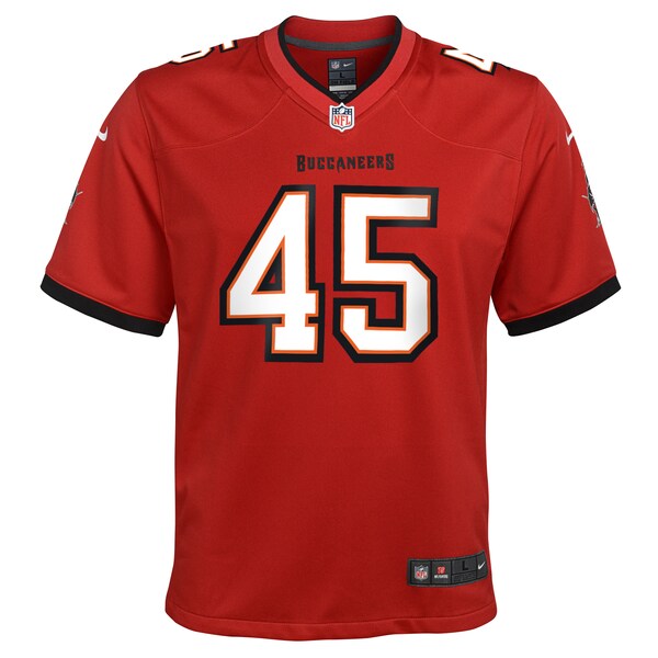 Devin White Tampa Bay Buccaneers Nike Youth Game Jersey - Red/Orange/Pewter - Image 3