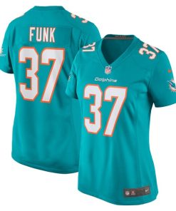 Jake Funk Miami Dolphins Nike Women's  Game Jersey -  Aqua