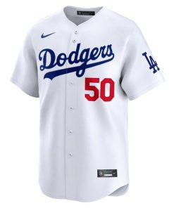 Alternative view of Mookie Betts Los Angeles Dodgers Nike Home Limited Player Jersey - White