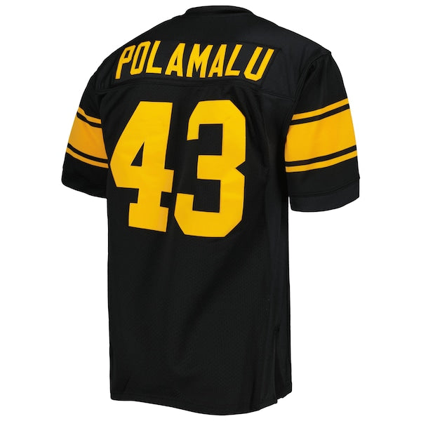 Troy Polamalu Pittsburgh Steelers 2008 Authentic Throwback Retired Player Jersey - Black - Image 3