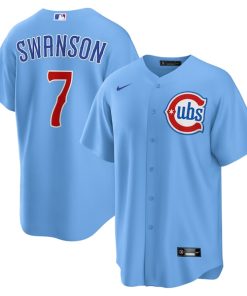 Dansby Swanson Chicago Cubs Nike 2nd Alternate Replica Player Jersey - Blue