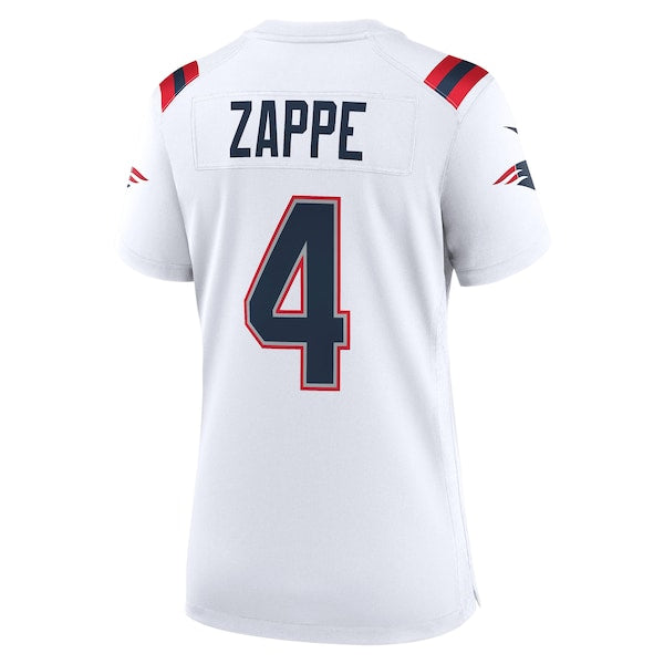 Bailey Zappe New England Patriots Nike Women's Game Player Jersey - White/Navy/Red - Image 4