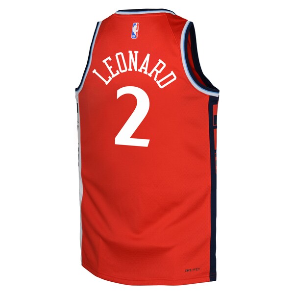 Kawhi Leonard LA Clippers Jordan Brand Youth Swingman Jersey - Statement Edition - Red - Image 3