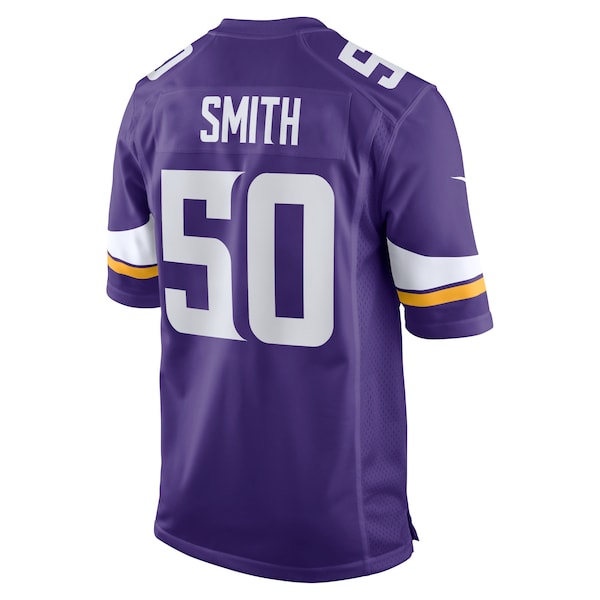 TJ Smith Minnesota Vikings Nike Home Game Player Jersey - Purple - Image 3