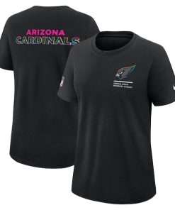 Arizona Cardinals Nike Women's 2025 NFL Crucial Catch Tri-Blend Dri-FIT T-Shirt - Black