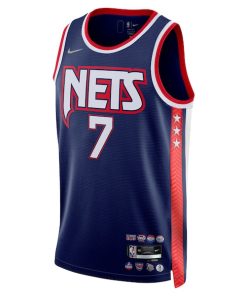 Alternative view of Kevin Durant Brooklyn Nets Nike 2021/22 Swingman Jersey - City Edition - Navy