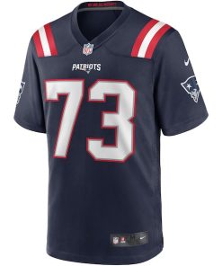Alternative view of John Hannah New England Patriots Nike Game Retired Player Jersey - Navy