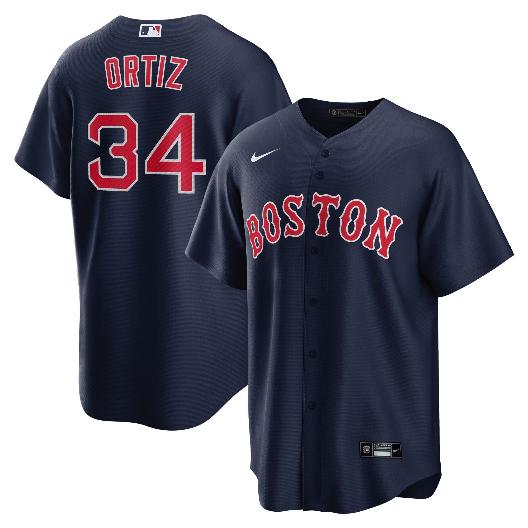 David Ortiz Boston Red Sox Nike Home Replica Player Jersey - White/Gray/Navy/Red - Image 6
