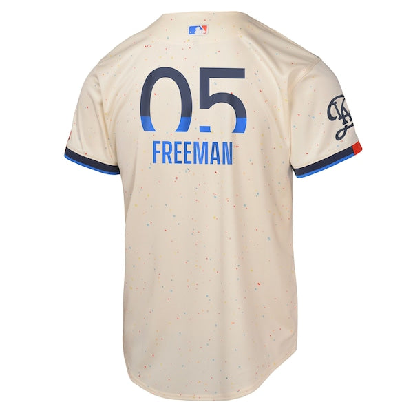 Freddie Freeman Los Angeles Dodgers Nike Youth 2024 City Connect Limited Player Jersey - Cream - Image 3