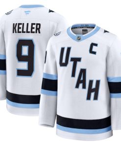 Alternative view of Clayton Keller Utah Mammoth  Away Premium Player Jersey - White/Black