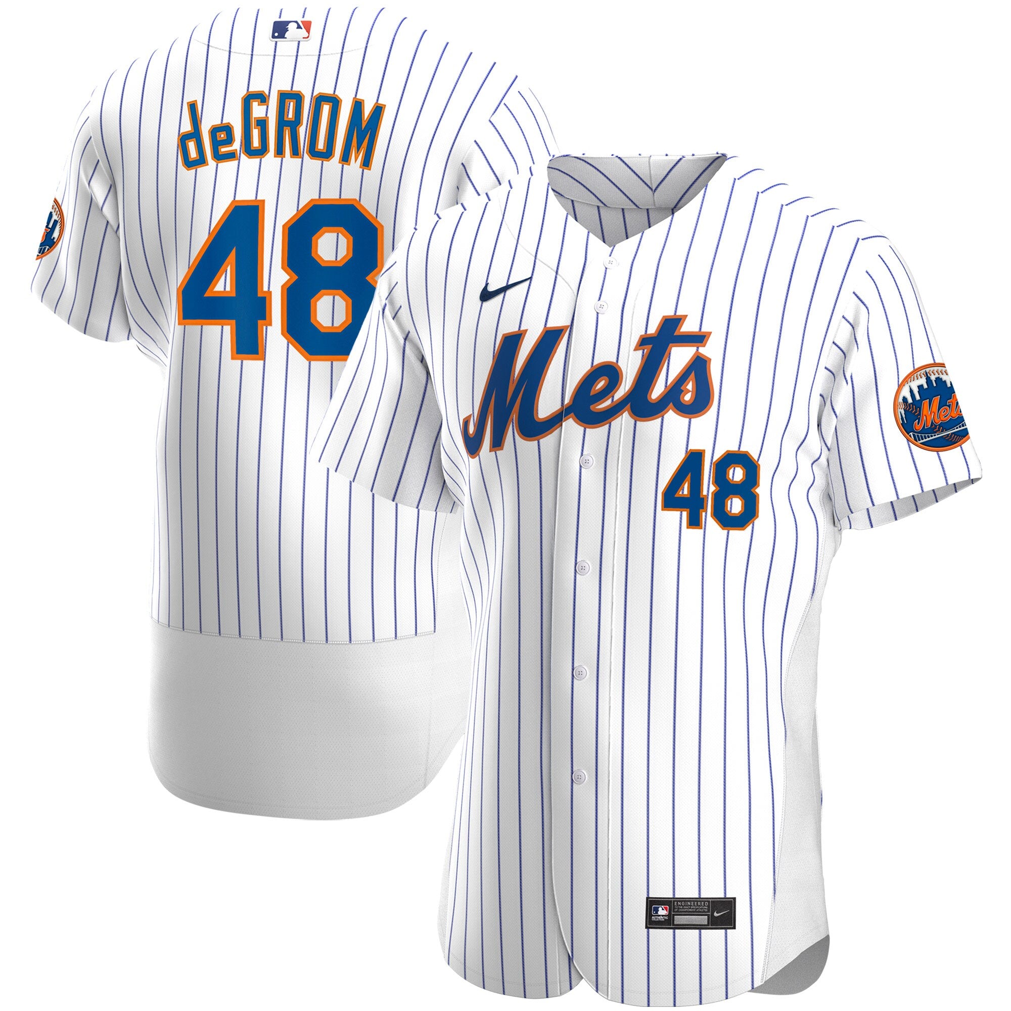 Jacob deGrom New York Mets Nike Alternate Authentic Player Jersey - Royal/White - Image 6
