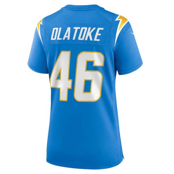 Praise Olatoke Los Angeles Chargers Nike Women's Team Game Jersey - Powder Blue - Image 3