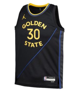Alternative view of Stephen Curry Golden State Warriors Jordan Brand Youth Swingman Jersey - Statement Edition - Navy