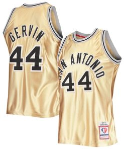 George Gervin San Antonio Spurs 75th Anniversary 1977/78 Hardwood Classics Swingman Jersey - Gold