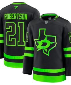 Alternative view of Jason Robertson Dallas Stars  Alternate Premium Jersey - Black/Kelly Green
