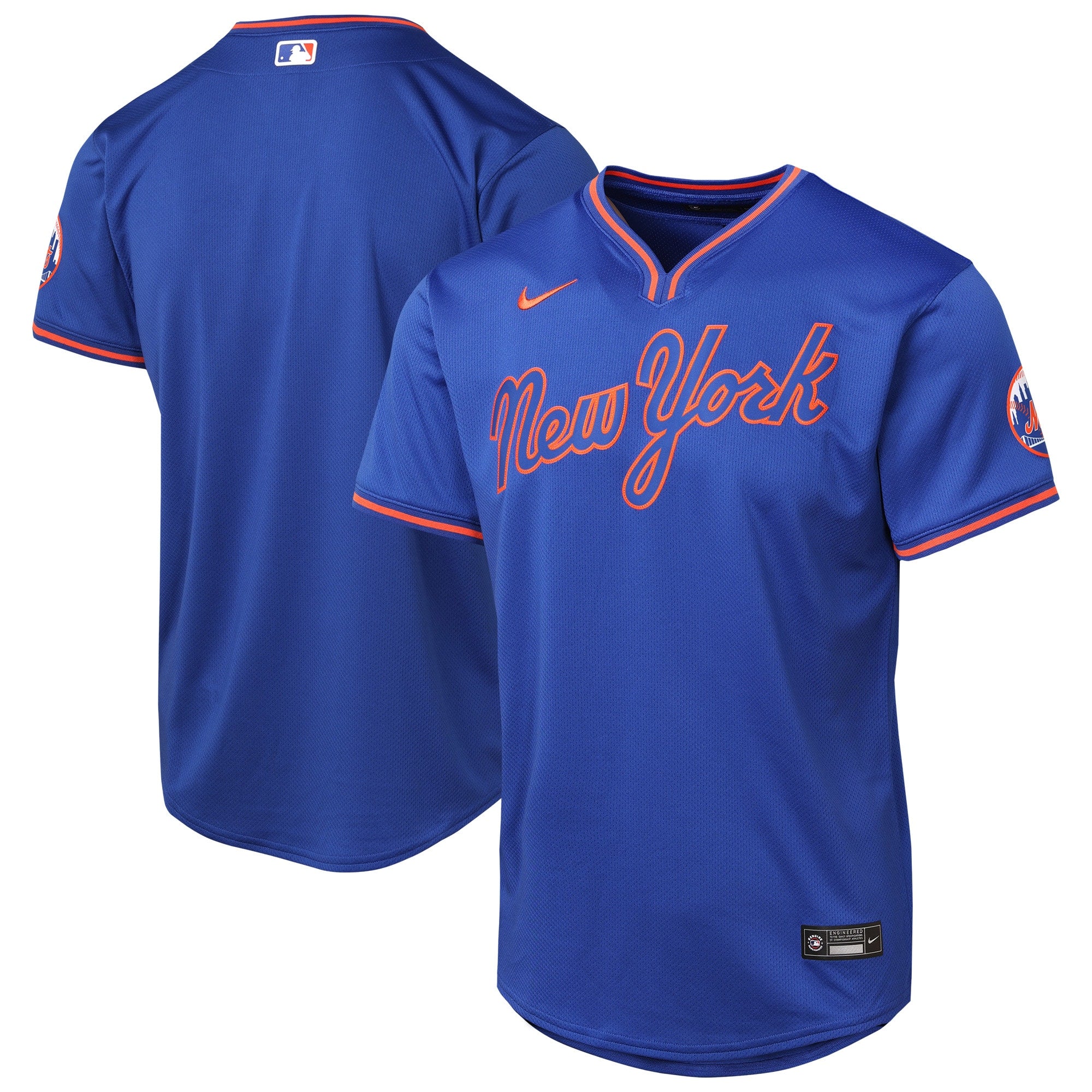 New York Mets Youth Road Limited Jersey - Gray/Royal - Image 5