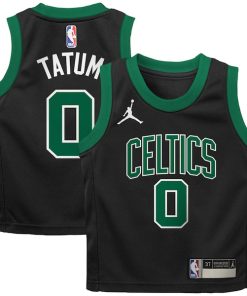 Jayson Tatum Boston Celtics Jordan Brand Preschool 2022/23 Replica Jersey - Statement Edition - Black