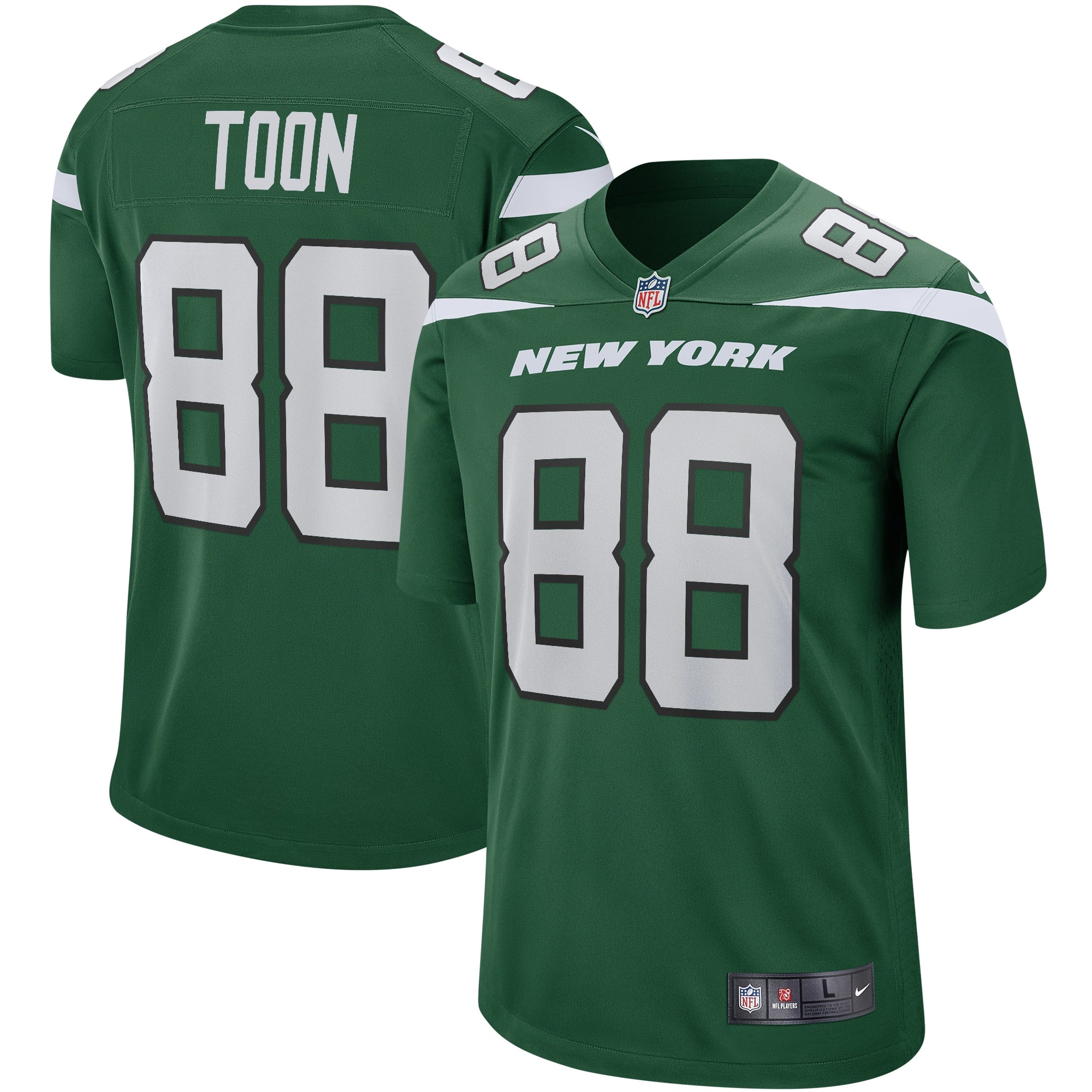 Al Toon New York Jets Nike Legacy Retired Player Game Jersey - White/Green - Image 6