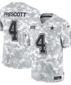 Dak Prescott Dallas Cowboys Nike 2024 Salute to Service Limited Jersey - Arctic Camo