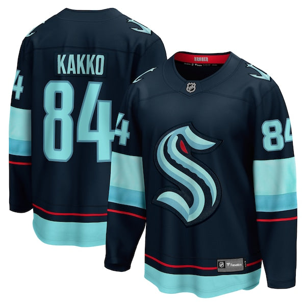 Kaapo Kakko Seattle Kraken Home Breakaway Player Jersey - Deep Sea Blue