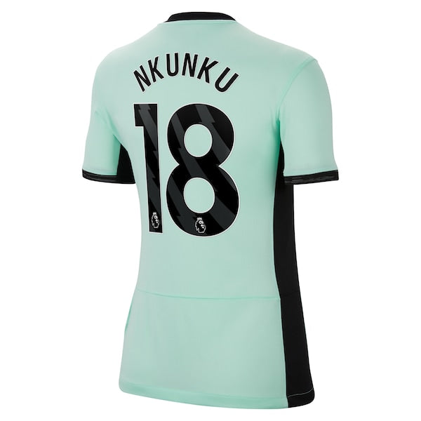 Christopher Nkunku Chelsea Nike Women's 2023/24 Third Stadium Replica Player Jersey - Mint - Image 5