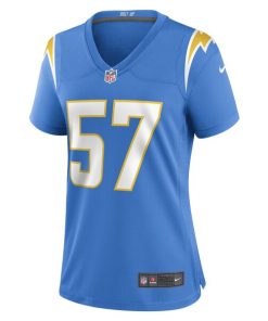 Alternative view of Amen Ogbongbemiga Los Angeles Chargers Nike Women's Game Player Jersey - Powder Blue