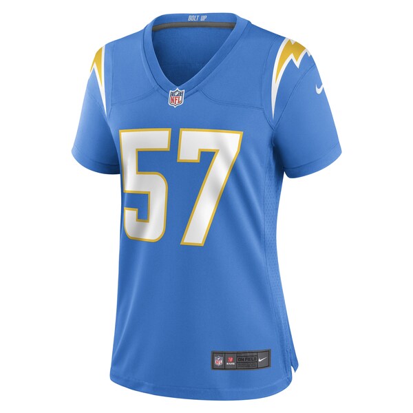 Amen Ogbongbemiga Los Angeles Chargers Nike Women's Game Player Jersey - Powder Blue - Image 2