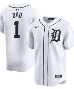 Detroit Tigers Nike #1 Dad Home Limited Jersey - White