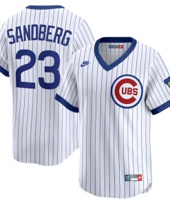 Ryne Sandberg Chicago Cubs Nike Throwback Cooperstown Collection Limited Jersey - White