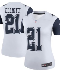 Ezekiel Elliott Dallas Cowboys Nike Women's Color Rush Legend Player Jersey - White