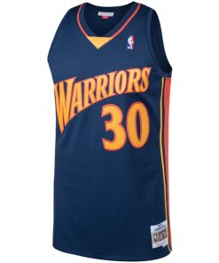 Alternative view of Stephen Curry Golden State Warriors 2009/10 Big & Tall Hardwood Classics Swingman Jersey - Navy