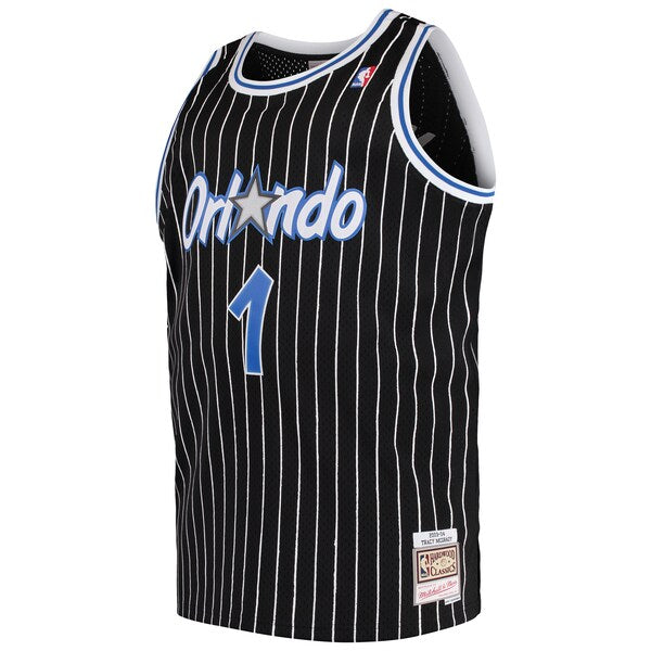 Tracy McGrady Orlando Magic 2003/04 Big & Tall Hardwood Classics Swingman Jersey - Black/Blue - Image 3