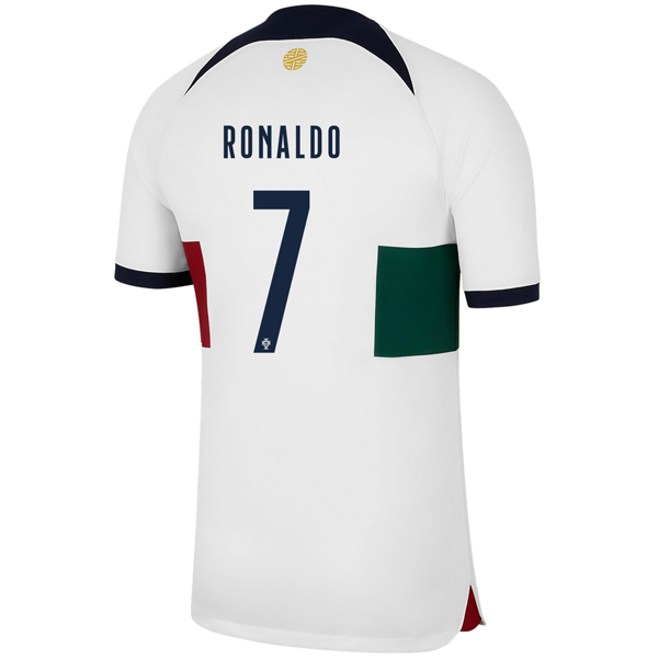 Cristiano Ronaldo Portugal National Team Nike 2022/23 Home Vapor Match Jersey - White - Image 2