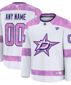 Dallas Stars  2024 Hockey Fights Cancer Custom Practice Jersey - White