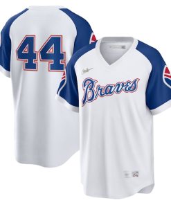 Hank Aaron Atlanta Braves Nike Home Cooperstown Collection Player Jersey - White