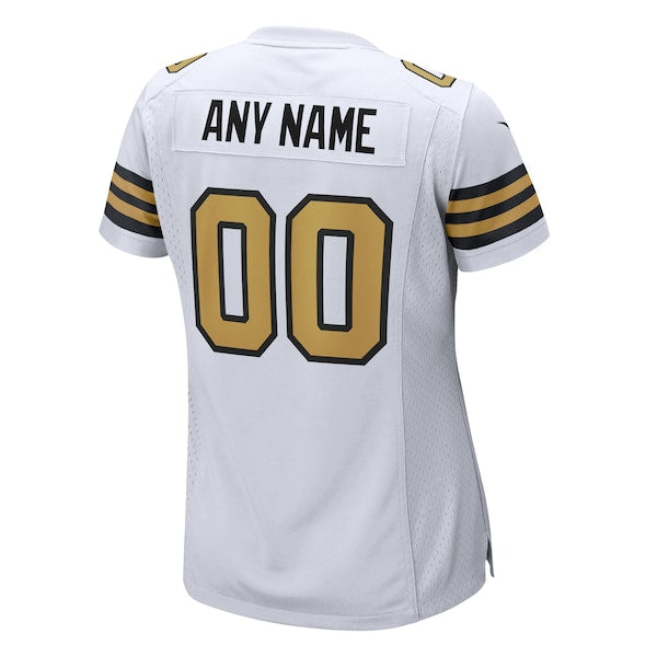 New Orleans Saints Nike Women's Alternate Custom Game Jersey - White - Image 3
