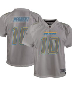 Justin Herbert Los Angeles Chargers Nike Youth Atmosphere Game Jersey - Gray