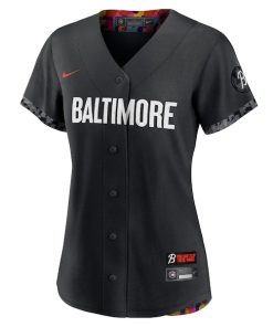 Alternative view of Baltimore Orioles Nike Women's 2023 City Connect Replica Jersey - Black