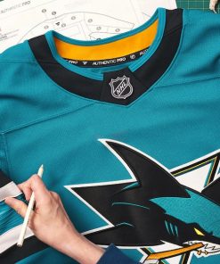 Alternative view of San Jose Sharks  Home Authentic Pro Jersey - Teal