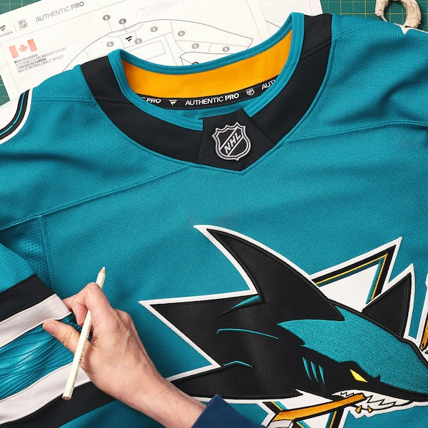 San Jose Sharks Home Authentic Pro Jersey - Teal - Image 2