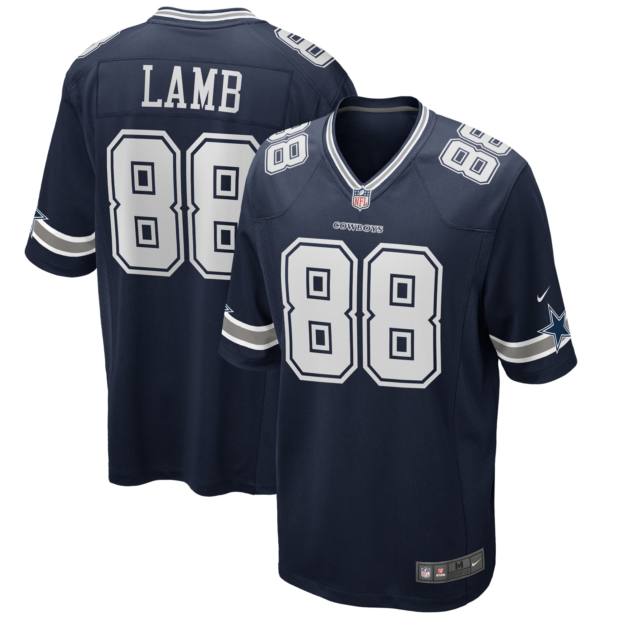 CeeDee Lamb Dallas Cowboys Nike Game Team Jersey - White/Navy - Image 6