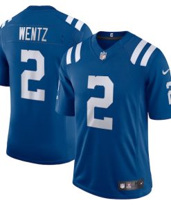 Alternative view of Carson Wentz Indianapolis Colts Nike Vapor Limited Jersey - Royal/White