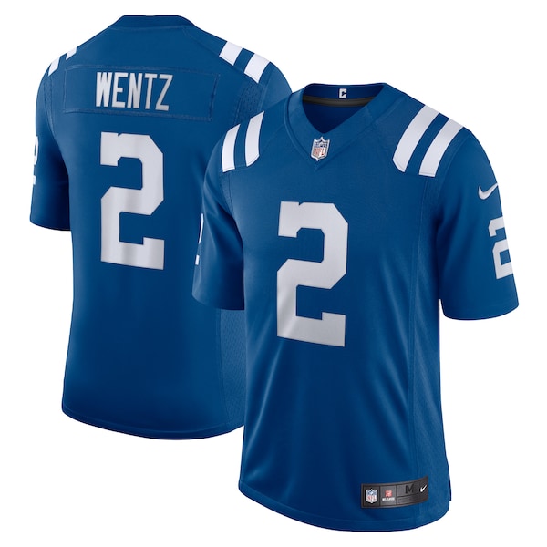 Carson Wentz Indianapolis Colts Nike Vapor Limited Jersey - Royal/White - Image 2